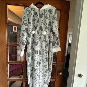 Disney Women’s Gray and White Onesie
